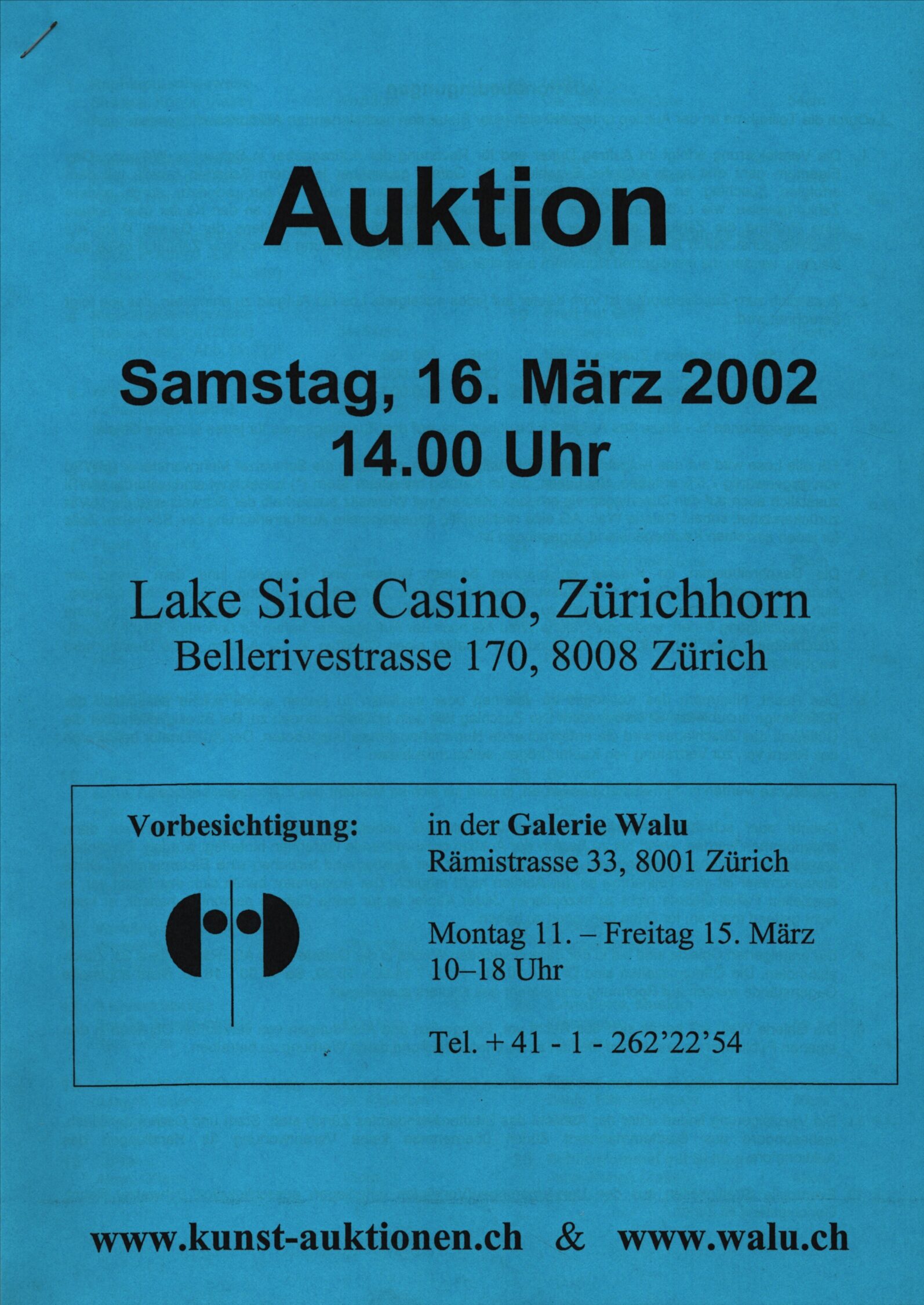 Galerie Walu 2002, Auktion